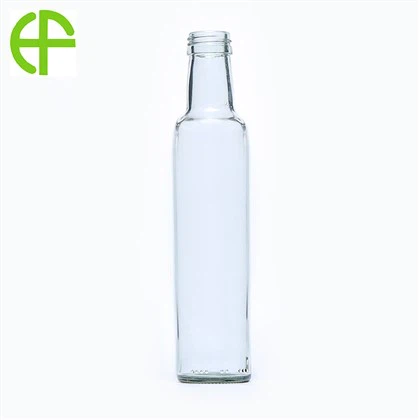 Ampolla de vidre d'oli de llinosa rodona blanca de 250 ml