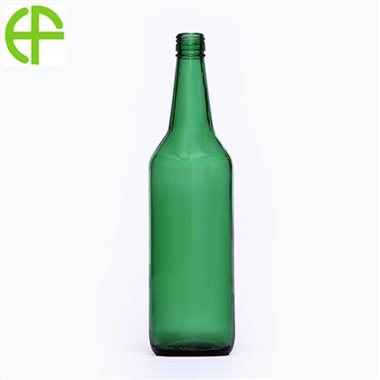 Ampolla de vidre de licor HI verd maragda de 750 ml